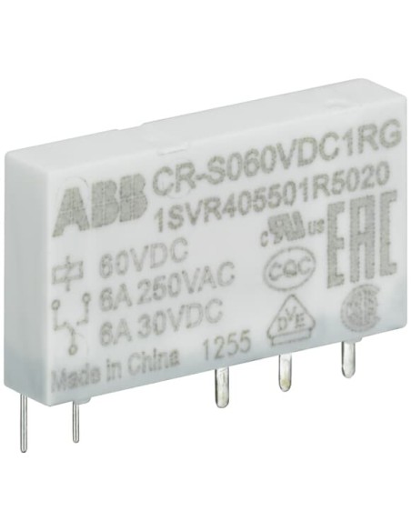CR-S024VDC1RG przekaźnik bez podstawki A1-A2-24VDC 1 styk c o12V 250mA styki pozłacane