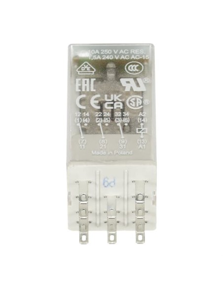 CR-M230AC3L przekaźnik A1-A2-230V AC 3 styki c o 250V 10A LED