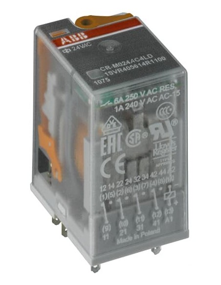 CR-M120AC4L przekaźnik A1-A2-120V AC 4 styki c o 250V 6A LED