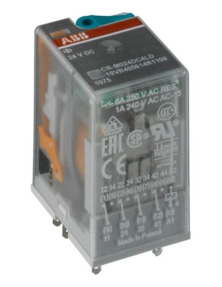 CR-M110DC4L przekaźnik A1-A2-110V DC 4 styki c o 250V 6A LED
