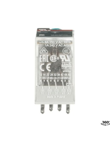 CR-M125DC4L przekaźnik A1-A2-125V DC 4 styki c o 250V 6A LED