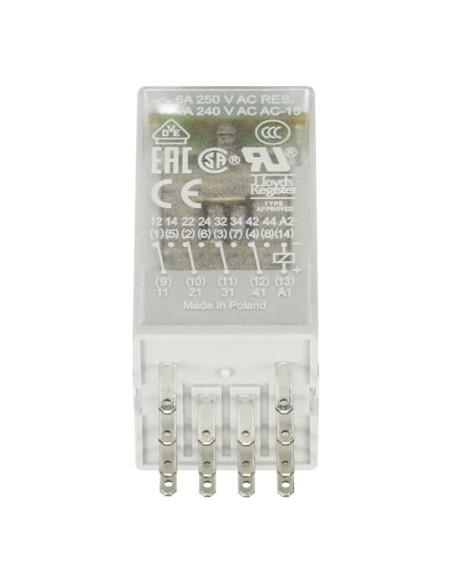 CR-M024DC przekaźnik A1-A2-24V DC 4 styki c o 250V 6A LED