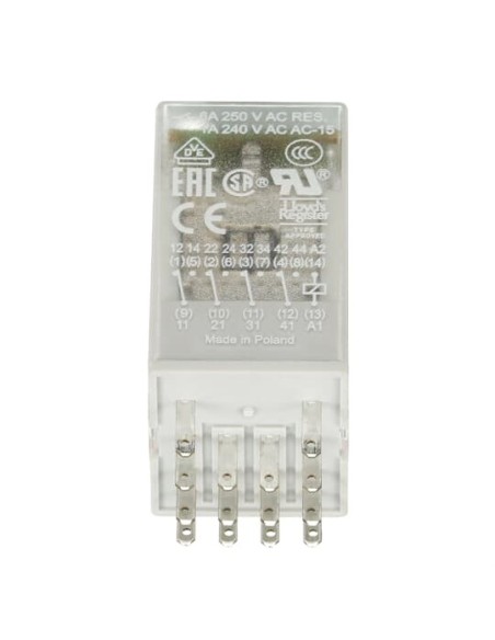 CR-M024AC4LG przekaźnik A1-A2-24V AC 4 styki c o złocone LED