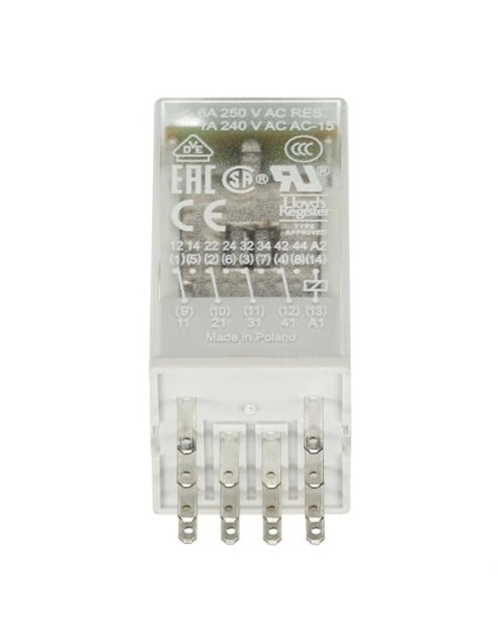 CR-M024DC4LG przekaźnik A1-A2-24V DC 4 styki c o złocone LED