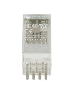 CR-M125DC4LG przekaźnik A1-A2-125V DC 4 styki c o złocone LED