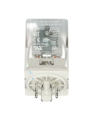 CR-U120AC2L przekaźnik A1-A2-120V AC 2 styki c o 250V 10A LED