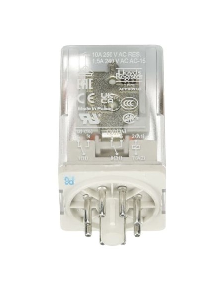 CR-U230AC2L przekaźnik A1-A2-230V AC 2 styki c o 250V 10A LED