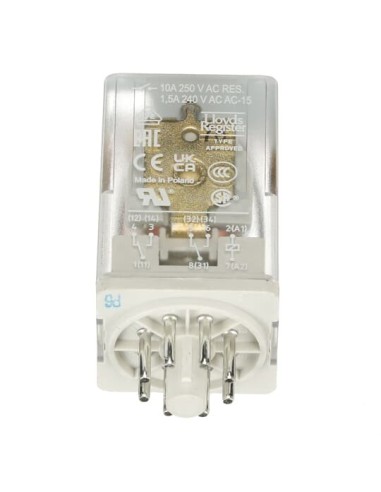 CR-U110AC2L przekaźnik A1-A2-110V AC 2 styki c o 250V 10A LED