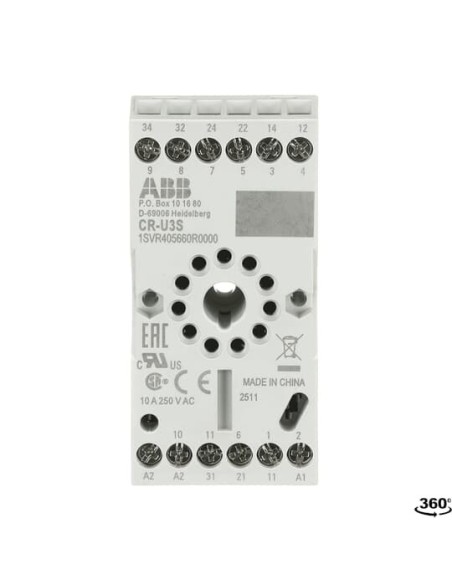 CR-U3S dla 3 stykowych przekaźników CR-U i modułów funkcyjnych