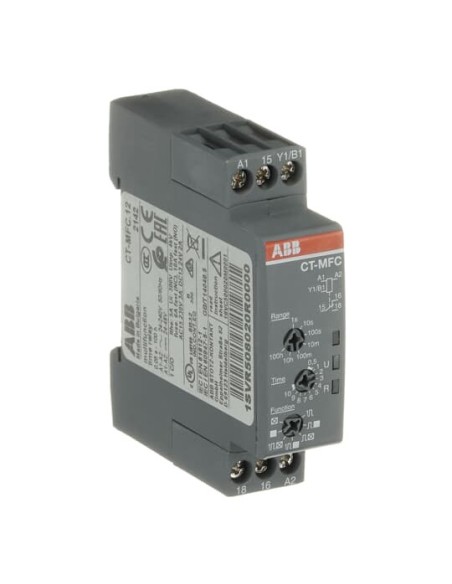 CT-MFC.12 przekaźnik czasowy wielofunkcyjny 24-48 VDC 24-240 V AC 0.05s - 100h 1 c o