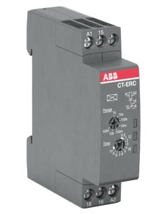 CT-ERC.12 przekaźnik czasowy opóźnienie załączenia 24-48 VDC 24-240 V AC 0.05s - 100h 1 c o