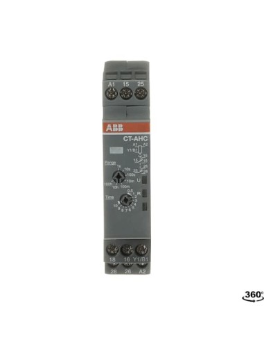 CT-AHC.22 przekaźnik czasowy opóźnienie wyłączenia 24-48 VDC 24-240 V AC 0.05s - 100h 2 c o