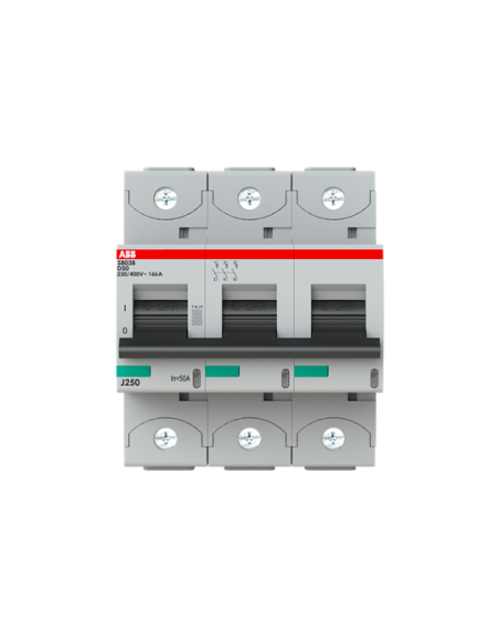 S803B-D50 wyłącznik nadmiarowo-prądowy  3P  char. D  50A  16kA  AC