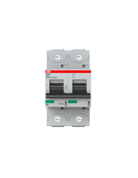 S802S-B10 wyłącznik nadmiarowo-prądowy  2P  char. B  10A  50kA  AC