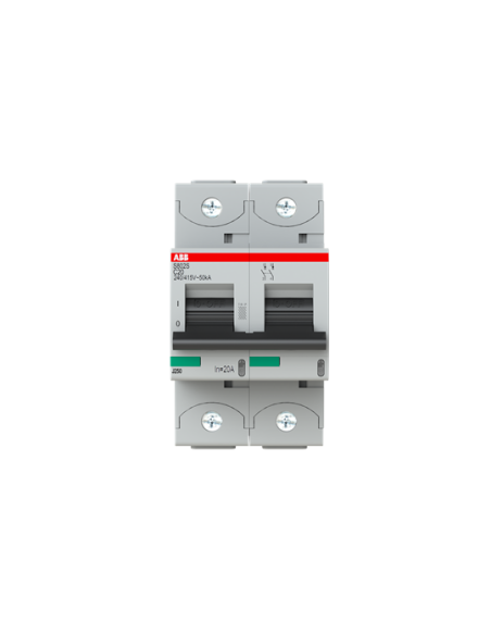 S802S-C20 wyłącznik nadmiarowo-prądowy  2P  char. C  20A  50kA  AC