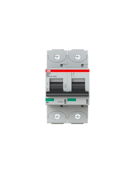 S802S-B50 wyłącznik nadmiarowo-prądowy  2P  char. B  50A  50kA  AC