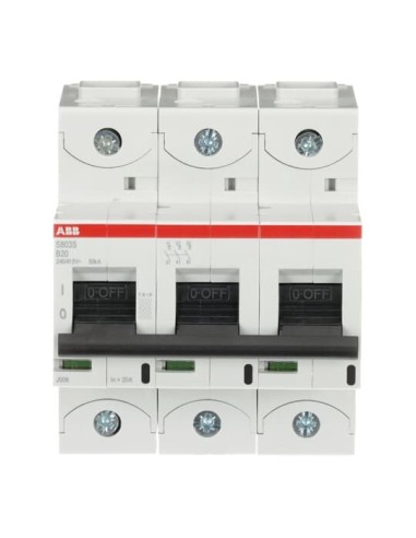 S803S-B20 wyłącznik nadmiarowo-prądowy  3P  char. B  20A  50kA  AC
