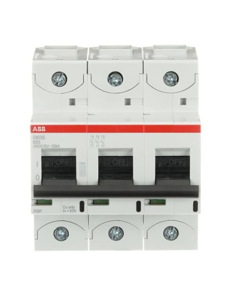 S803S-K63 wyłącznik nadmiarowo-prądowy  3P  char. K  63A  50kA  AC