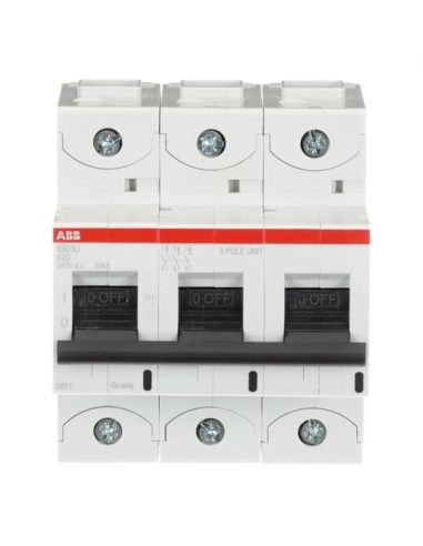 S803U-K20 wyłącznik nadmiarowo-prądowy  3P  char. K  20A  50kA  AC