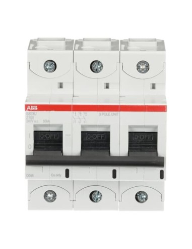 S803U-Z100 wyłącznik nadmiarowo-prądowy  3P  char. Z  100A  50kA  AC