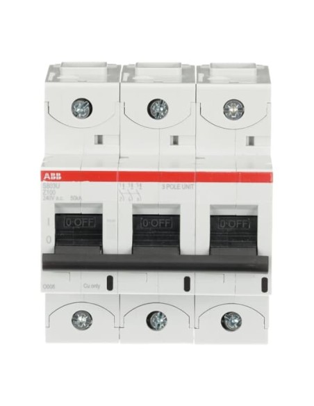 S803U-Z100 wyłącznik nadmiarowo-prądowy  3P  char. Z  100A  50kA  AC