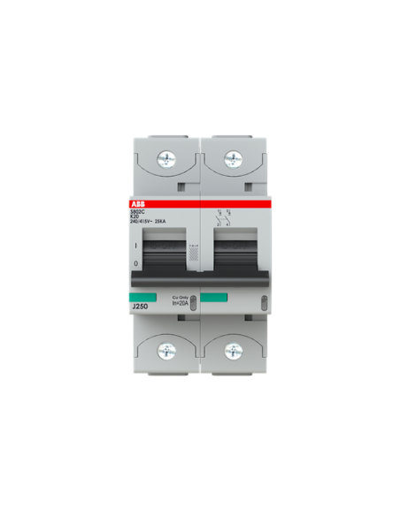 S802C-K20 wyłącznik nadmiarowo-prądowy  2P  char. K  20A  25kA  AC