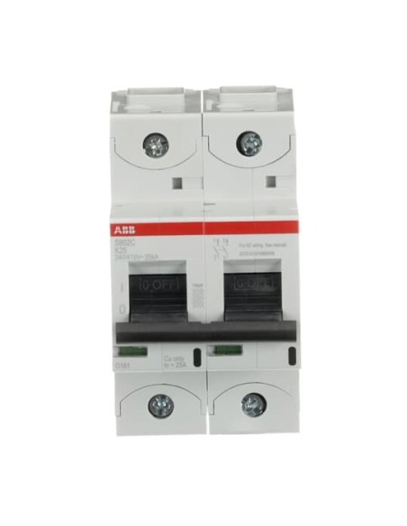 S802C-K25 wyłącznik nadmiarowo-prądowy  2P  char. K  25A  25kA  AC