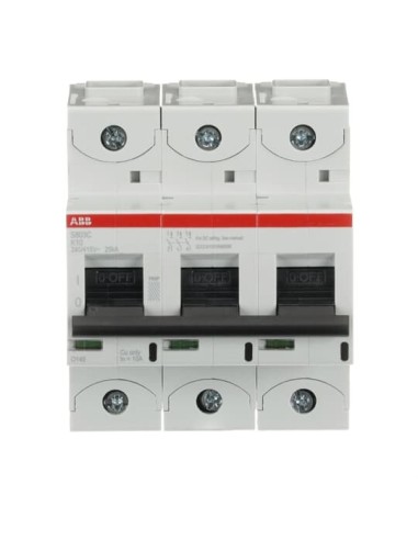 S803C-K10 wyłącznik nadmiarowo-prądowy  3P  char. K  10A  25kA  AC