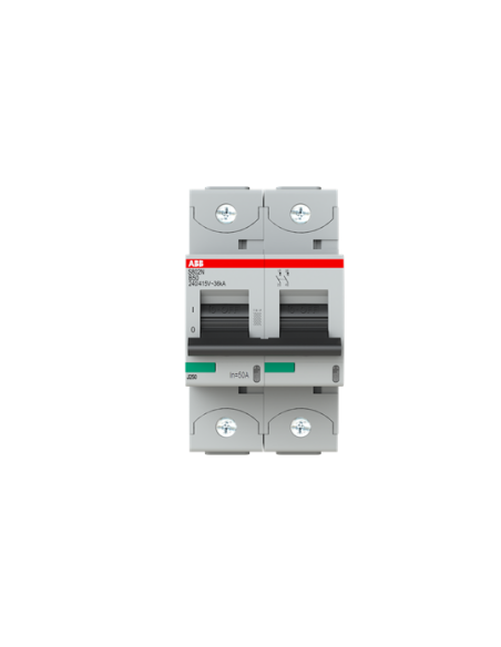 S802N-B50 wyłącznik nadmiarowo-prądowy  2P  char. B  50A  36kA  AC