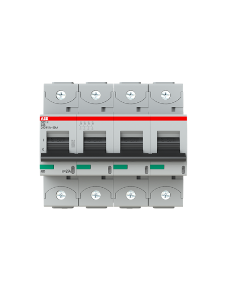 S804N-C25 wyłącznik nadmiarowo-prądowy  4P  char. C  25A  36kA  AC