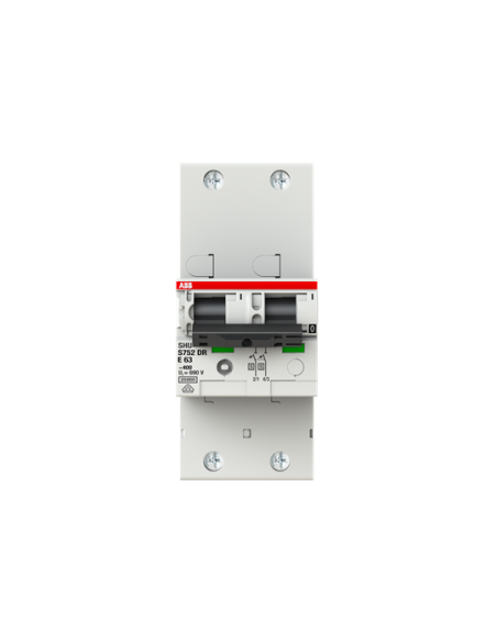 S752DR-E63 wyłącznik nadmiarowo-prądowy  2P  char. E selektywna  63A  25kA  AC