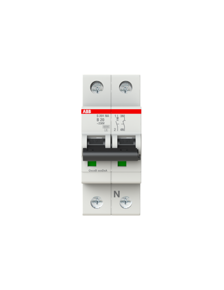 S201-B20NA wyłącznik nadmiarowo-prądowy  1P+N  char. B  20A  6kA  AC