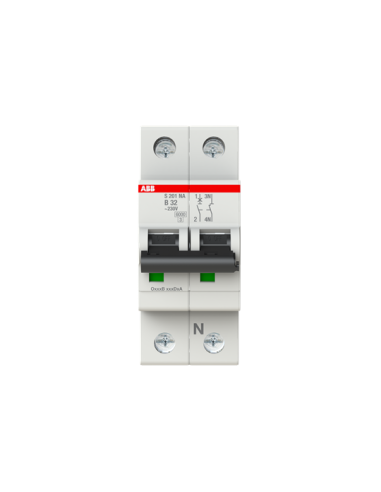 S201-B32NA wyłącznik nadmiarowo-prądowy  1P+N  char. B  32A  6kA  AC