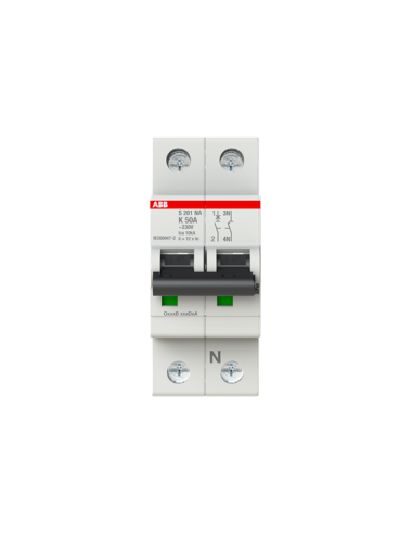 S201-K50NA wyłącznik nadmiarowo-prądowy  1P+N  char. K  50A  6kA  AC
