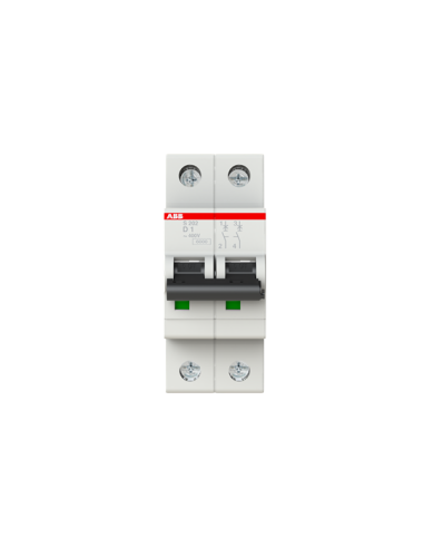 S202-D1 wyłącznik nadmiarowo-prądowy  2P  char. D  1A  6kA  AC