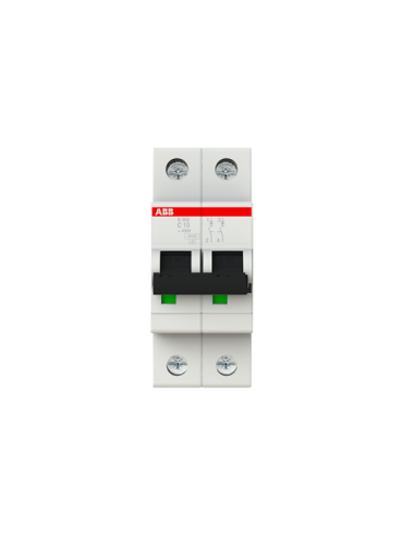 S202-C10 wyłącznik nadmiarowo-prądowy  2P  char. C  10A  6kA  AC