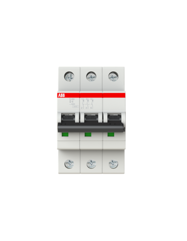 S203-D4 wyłącznik nadmiarowo-prądowy  3P  char. D  4A  6kA  AC