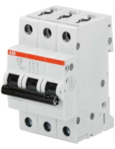 S203-D8 wyłącznik nadmiarowo-prądowy  3P  char. D  8A  6kA  AC