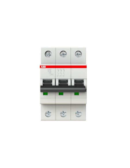 S203-D25 wyłącznik nadmiarowo-prądowy  3P  char. D  25A  6kA  AC