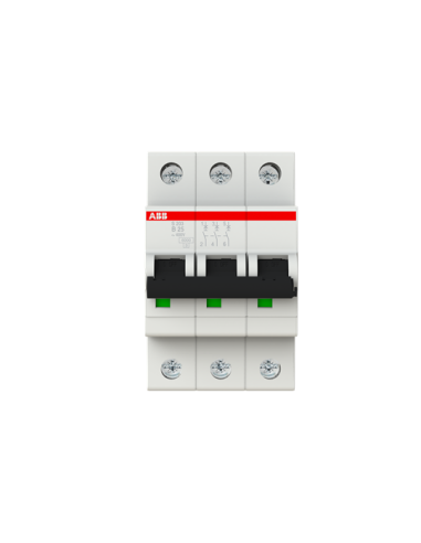 S203-B25 wyłącznik nadmiarowo-prądowy  3P  char. B  25A  6kA  AC