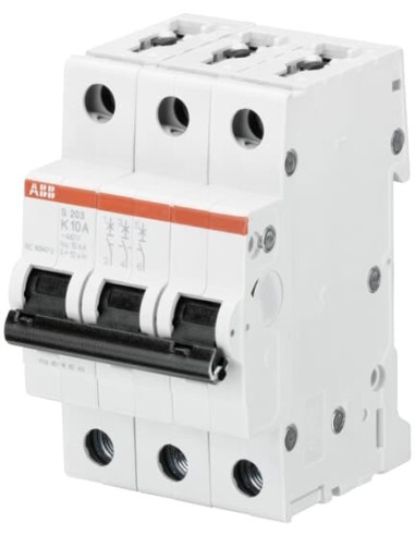 S203-K8 wyłącznik nadmiarowo-prądowy  3P  char. K  8A  6kA  AC