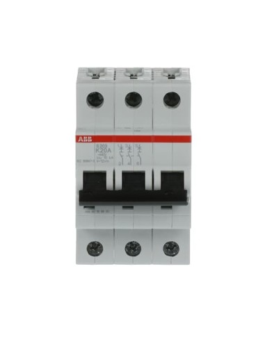 S203-K20 wyłącznik nadmiarowo-prądowy  3P  char. K  20A  6kA  AC