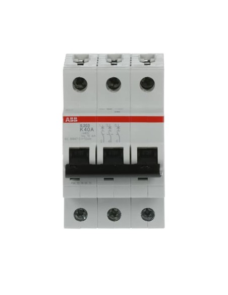 S203-K40 wyłącznik nadmiarowo-prądowy  3P  char. K  40A  6kA  AC