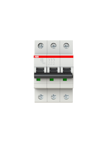 S203-D63 wyłącznik nadmiarowo-prądowy  3P  char. D  63A  6kA  AC