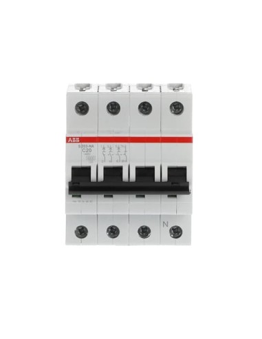 S203-C20NA wyłącznik nadmiarowo-prądowy  3P+N  char. C  20A  6kA  AC