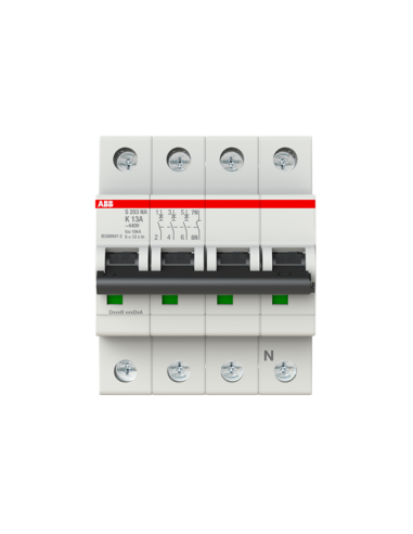 S203-K13NA wyłącznik nadmiarowo-prądowy  3P+N  char. K  13A  6kA  AC