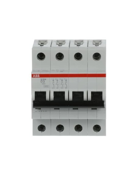 S204-D3 wyłącznik nadmiarowo-prądowy  4P  char. D  3A  6kA  AC