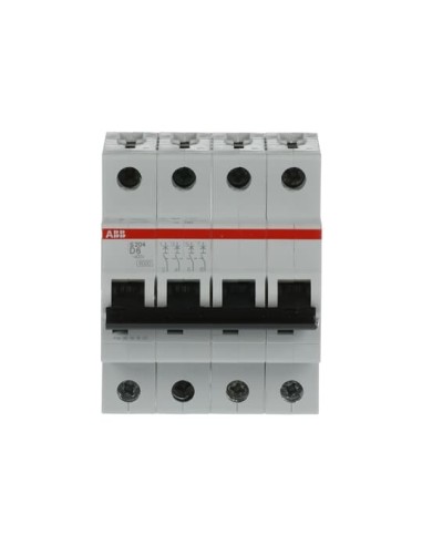 S204-D6 wyłącznik nadmiarowo-prądowy  4P  char. D  6A  6kA  AC