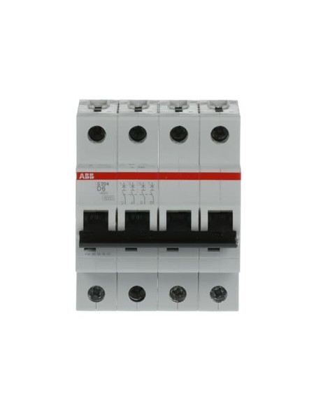 S204-D6 wyłącznik nadmiarowo-prądowy  4P  char. D  6A  6kA  AC