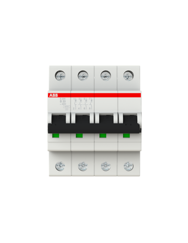 S204-B20 wyłącznik nadmiarowo-prądowy  4P  char. B  20A  6kA  AC